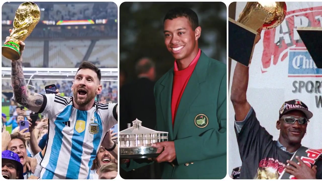 内托选GOAT：梅西第一，乔丹第二，泰格-伍兹第三